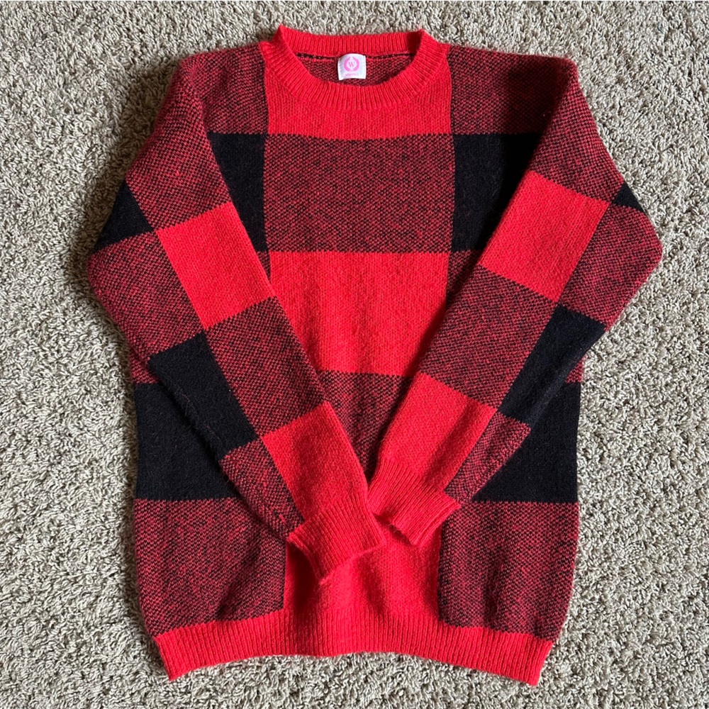 Wanna B Buffalo plaid sweater